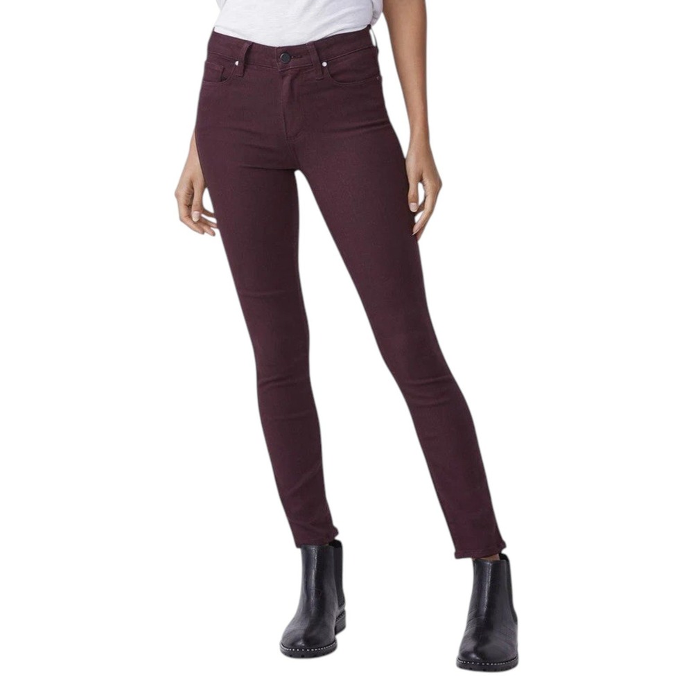 PAIGE Hoxton Ankle Jeans Size 28 Plum Purple High Rise Skinny Stretch Denim Fall